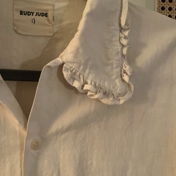 Rudy Jude White Pillowcase Button-Up Blouse - Picture 4 of 5